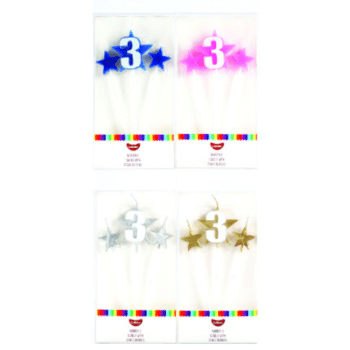 GoBake Number Star Pick Candle 3