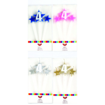 GoBake Number Star Pick Candle 4
