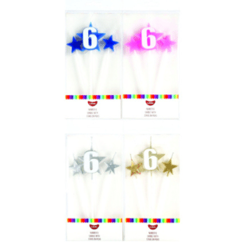 GoBake Number Star Pick Candle 6