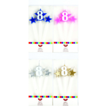 GoBake Number Star Pick Candle 8