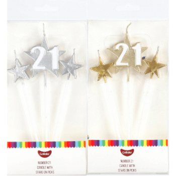 GoBake Number Star Pick Candle 21