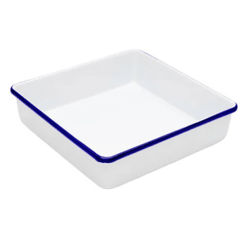 Falcon Enamelware Brownie Pan White 24cm