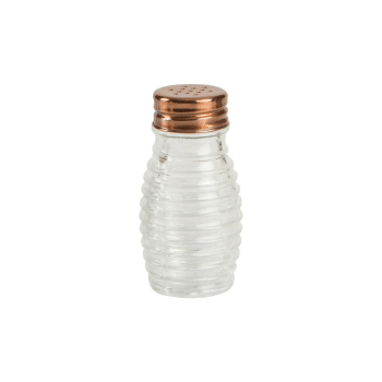 T&G Glass Beehive S/P Shaker Copper Top
