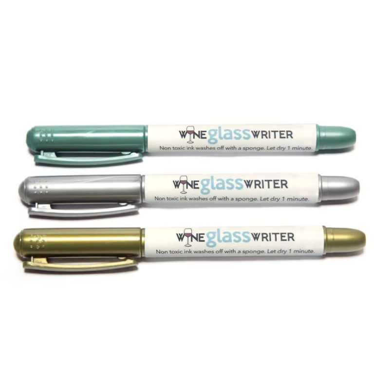 Wine Glass Metallic Writers (3)