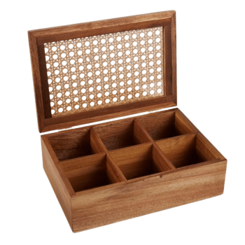 Amalfi Acacia 7 Rattan Tea Box