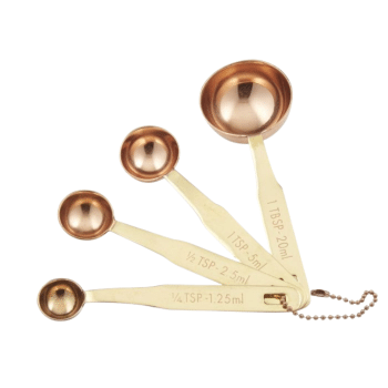 Academy Copper Plated Measuring Spoons 4 Piece