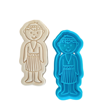 Little Monkey Cookie Cutter & Stamp Kapa Haka Tamaiti Tāne (Boy)
