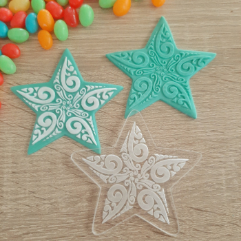 Little Monkey Acrylic Stamp Star with Koru