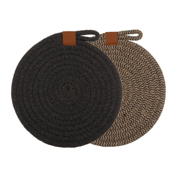 Ladelle Trivets Nash Charcoal Set of 2