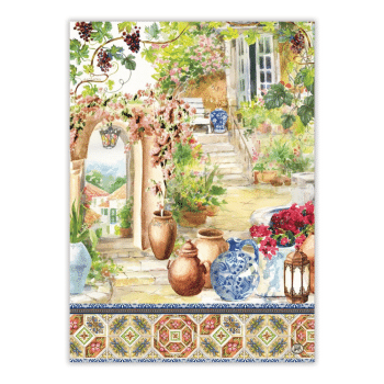 Michel Design Works Tuscan Terrace Tea Towel