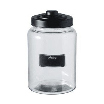 Academy Oversized Jar with Black Lid (2 Sizes)