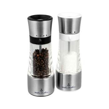 Wilkie Brothers Salt & Pepper Mill Set Stainless Steel 18cm