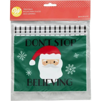 Wilton Resealable Treat Bag Santa 20 Pack