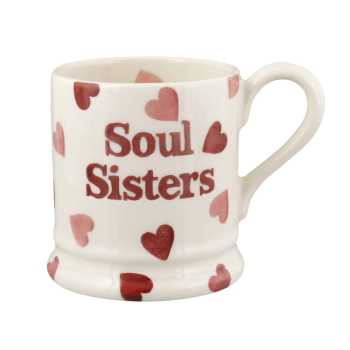 Emma Bridgewater Pink Hearts Soul Sisters 1/2 Pint Mug