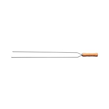 Tramontina Churrasco Heavy Duty Duel Prong Stainless Steel Skewer Wood Handle 75cm