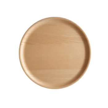 Atiya Round Beechwood Tray Ash 35cm
