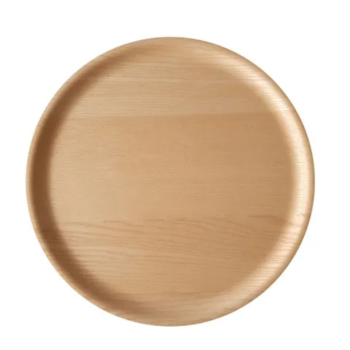Atiya Round Beechwood Tray Ash 45cm