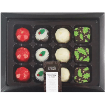 Chocolate Brown Christmas Selection 12 Pack