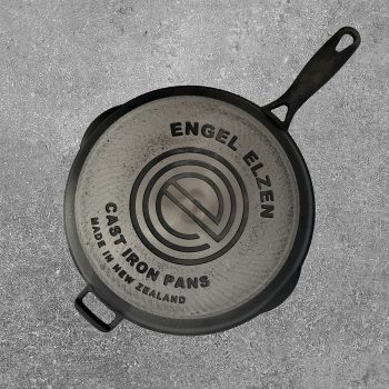 EngelElzen Cast Iron Shallow Skillet/Lid