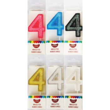 GoBake Modern Mini Number Candle 4