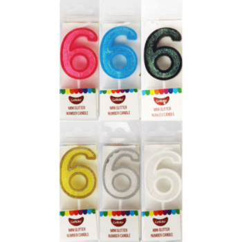 GoBake Modern Mini Number Candle 6