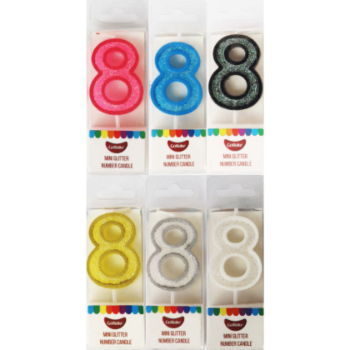 GoBake Modern Mini Number Candle 8