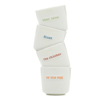 Keith Brymer Jones What Came First Egg Cups Set of 4