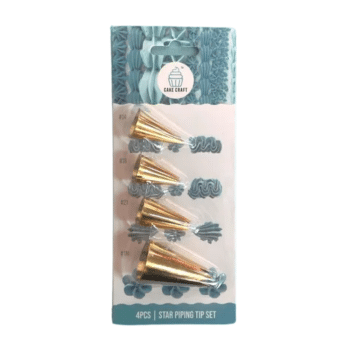 Cake Craft Star Piping Tip Set 4 Piece