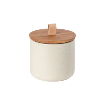 Costa Nova Casafina Pacifica Canister Oak Lid Vanilla 15cm