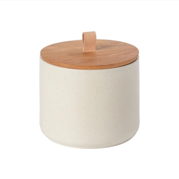 Costa Nova Casafina Pacifica Canister Oak Lid Vanilla 20cm