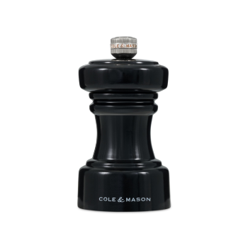 Cole & Mason Hoxton Pepper Mill Gloss Black Beech Wood 10cm