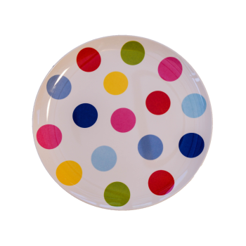 JAB Melamine Coupe Plate Polka Dots 20cm