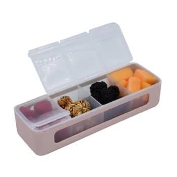 Melii Snackle Box 4 Compartment Luxe Pink