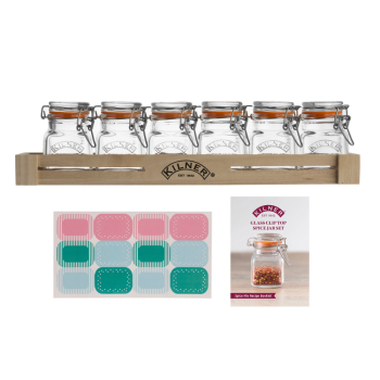 Kilner Clip Top Square Spice Jar Set 70ml