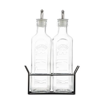 Kilner Oil Bottles 600ml with Rack Set of 2