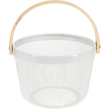 Kate's Kitchen Round Mesh Basket with Wooden Handle