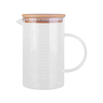 Kate's Kitchen Borosilicate Glass Jug with Bamboo Lid 1L