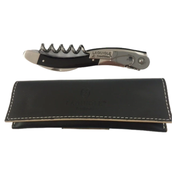 Laguiole Tradition Sommelier Wine Knife Black Cow Horn