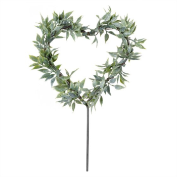 Ginger Ray Cake Topper Heart Sage Foliage