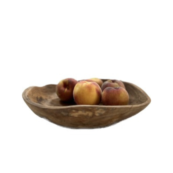 Bear & Fox Organic Teak Round Serving Bowl 30cm