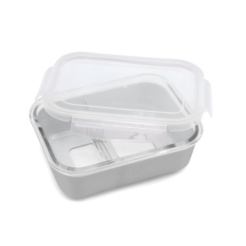 Melii Glass Bento Box with Silicone Sleeve Grey