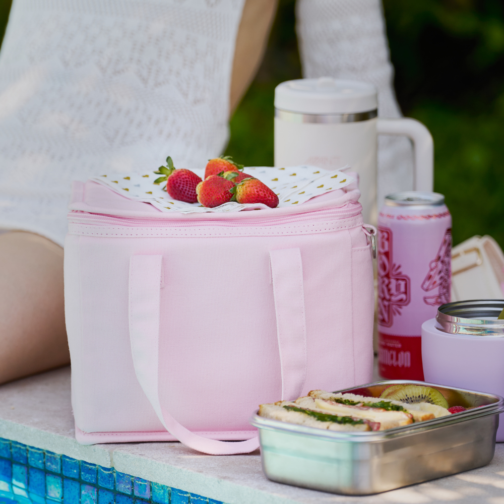 12510 INSULATED CANVAS BAG BLUSH PINK