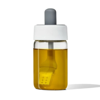 OXO Good Grips Glass Oil Bottle & Silicone Brush Set