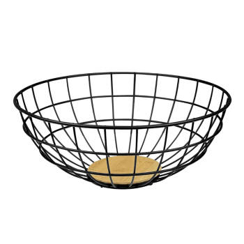 Di Antonio Fruit Basket Black 28x11.5cm