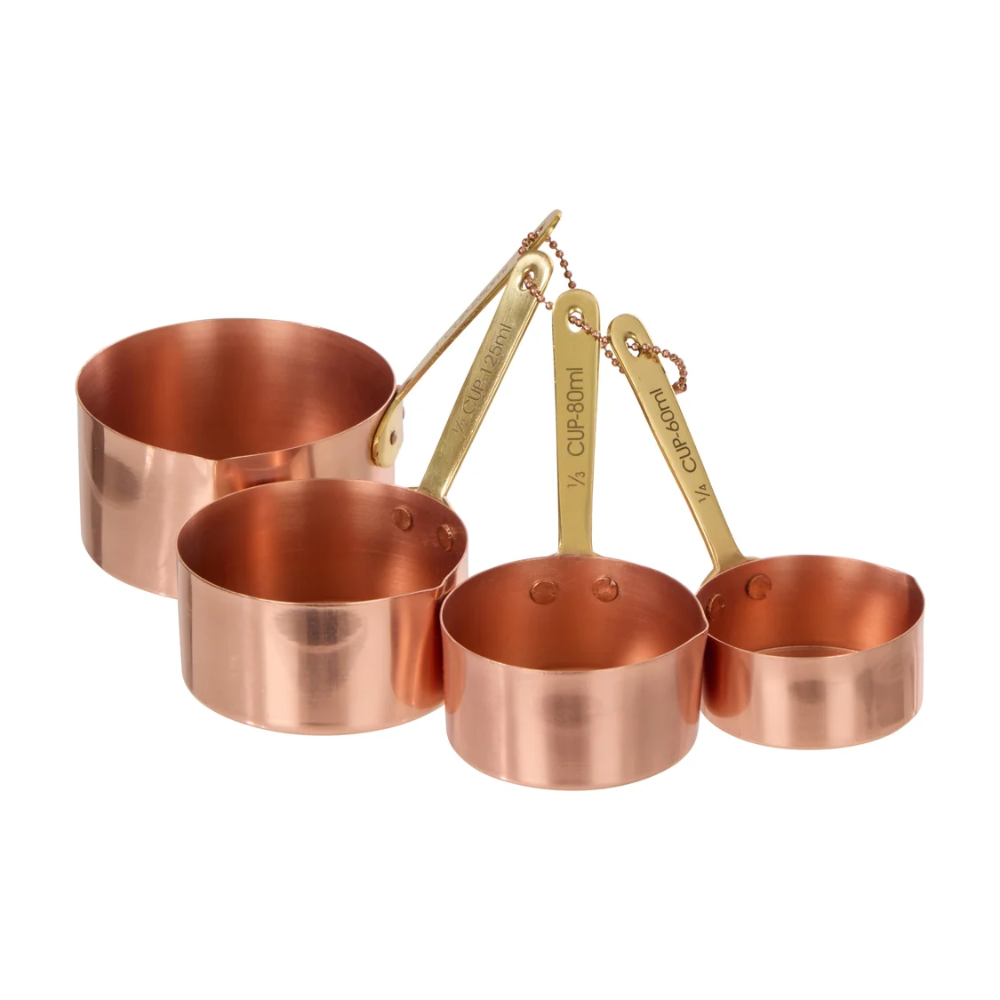 Davis & Waddell 4 Piece Heritage Copper & Brass Measuring Cup Set (1)