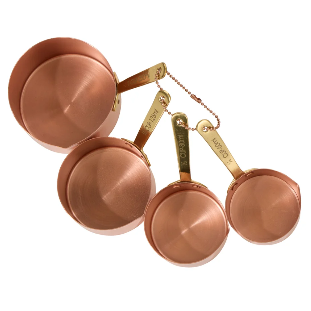 Davis & Waddell 4 Piece Heritage Copper & Brass Measuring Cup Set (2)