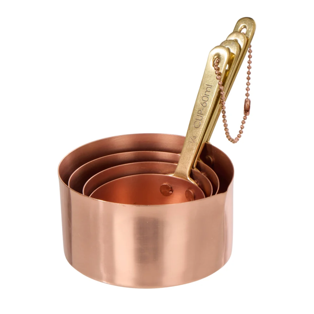 Davis & Waddell 4 Piece Heritage Copper & Brass Measuring Cup Set (3)