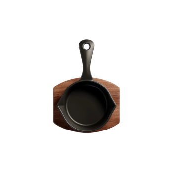 Ironclad Legacy Junior Cast Iron Skillet 10cm with Serving Board