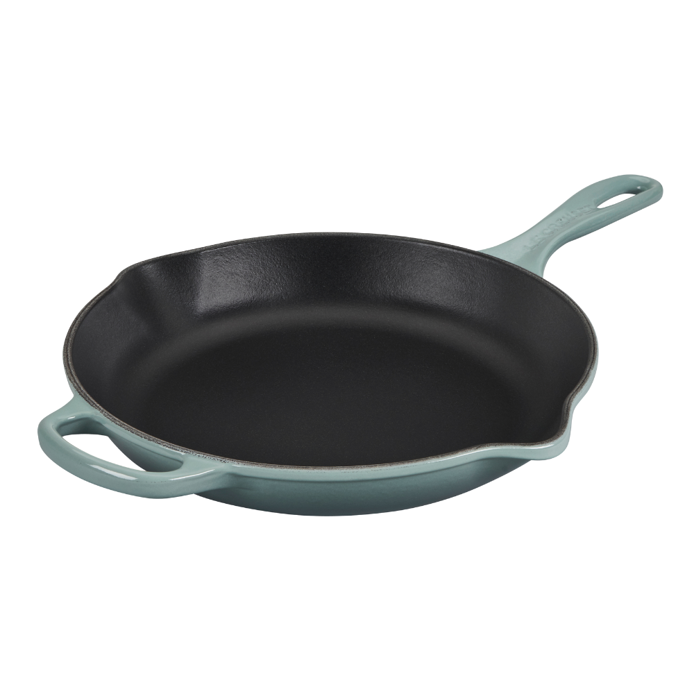 Le Creuset Signature Cast Iron Skillet 26cm Sea Salt Side