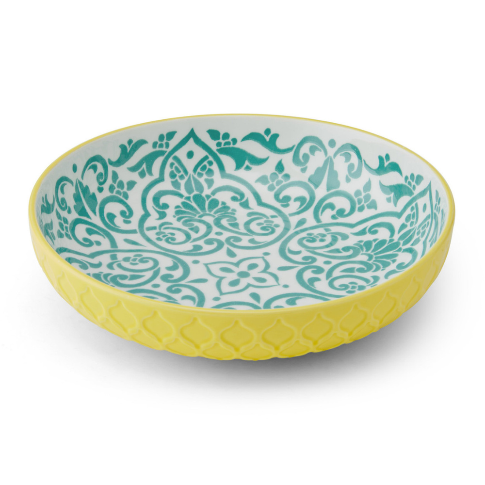 Mikasa Yellow & Blue Geometric Bowl 21cm